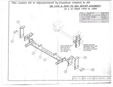 SNOWBEAR Snow Plow Mount Kit Chevy Van 1500 2500 3500 78-96 62730