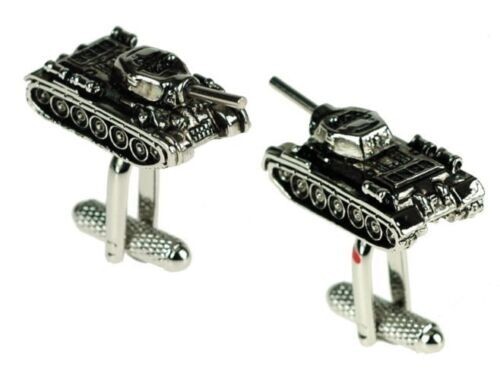 Tank Cufflinks in Gift Box - Onyx-Art London CK659 Army