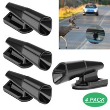 4PCS Durable Animal Black Car Alarm System Deer Whistle Repeller Ultrasonic