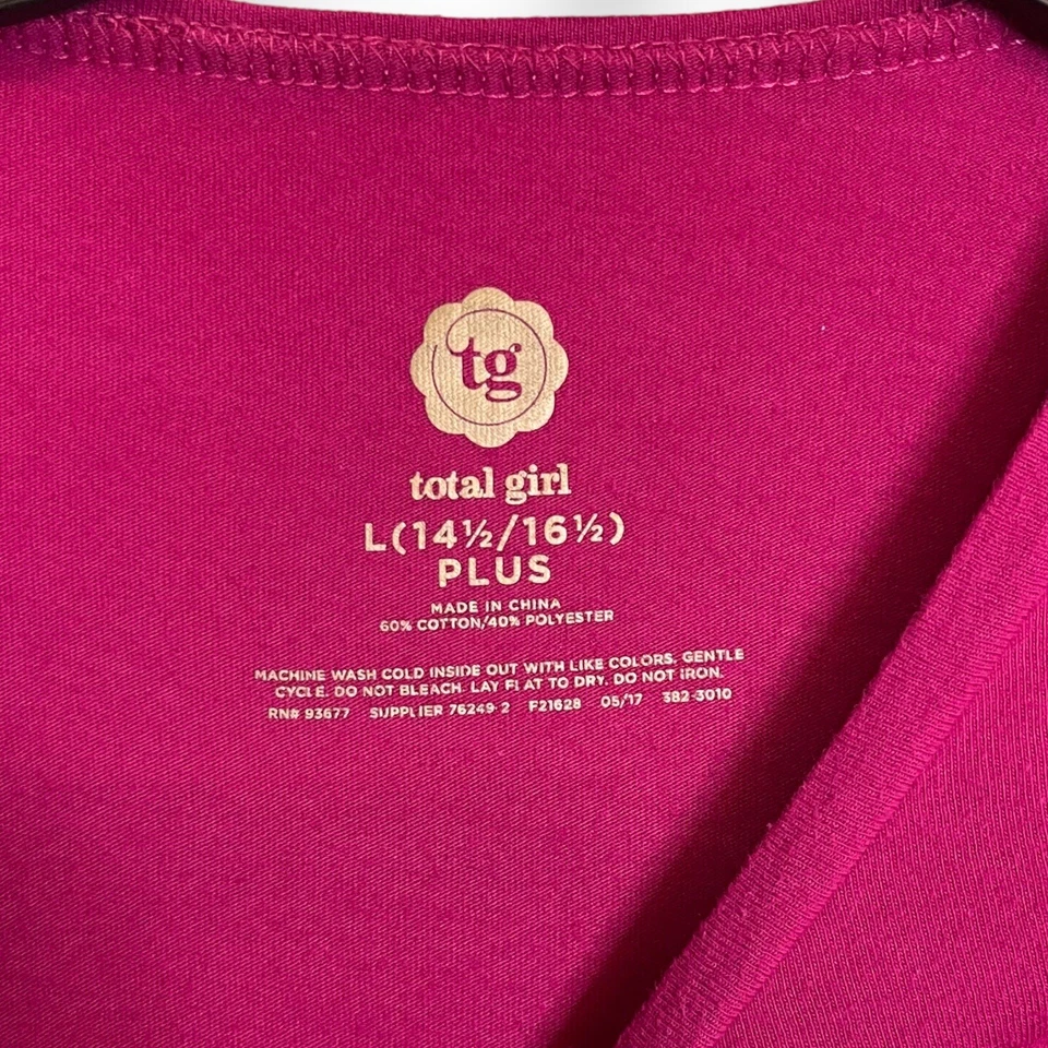 Blusa Total Girl Estampado Lentejuelas Manga 3/4 Talla L 14-16 Anillo Saturno Lentejuelas Corazón Foto 3 de 4