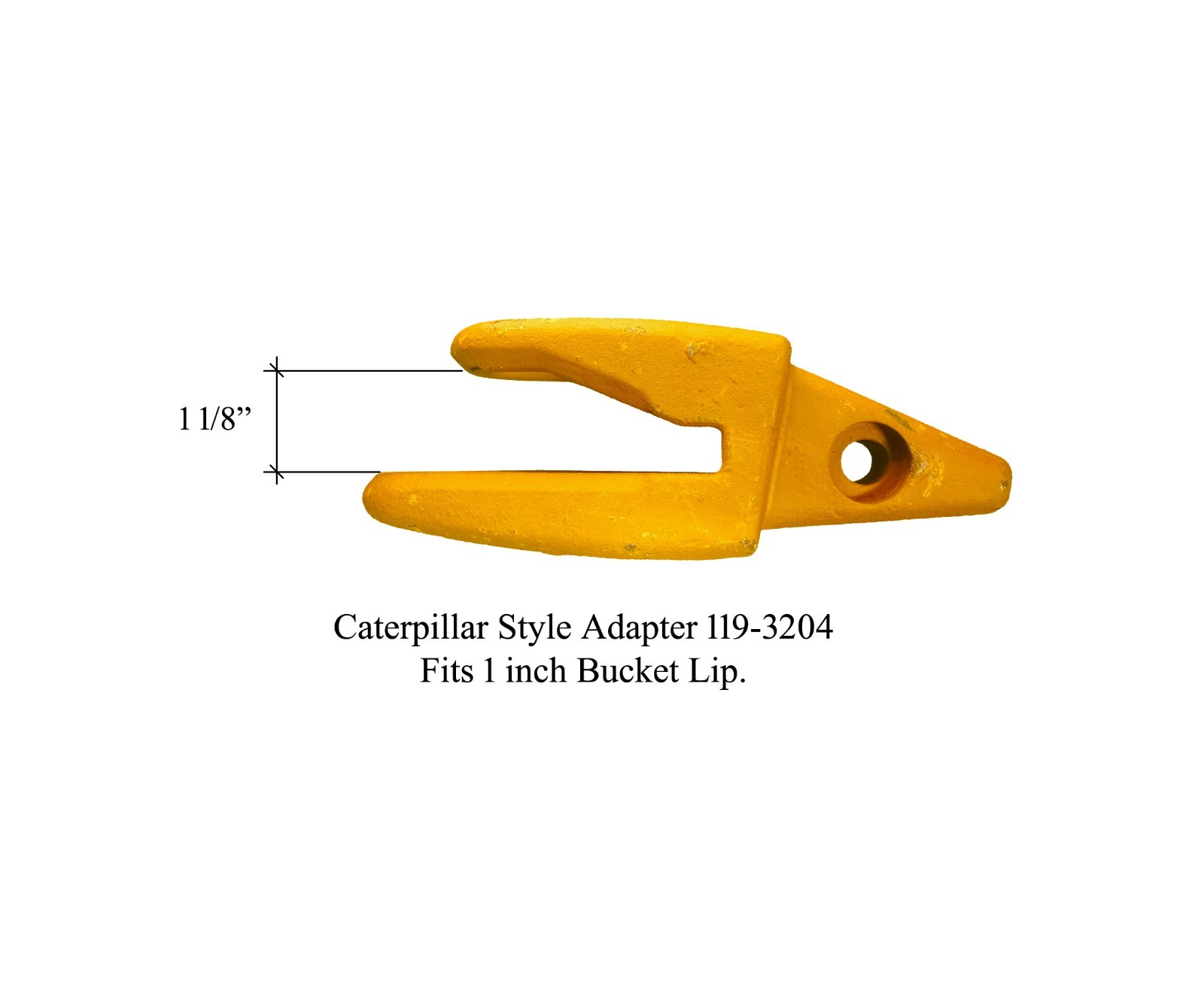3 CAT Style J200 Backhoe Bucket Shanks 1" Lip, Rock Teeth, 1U3202TL