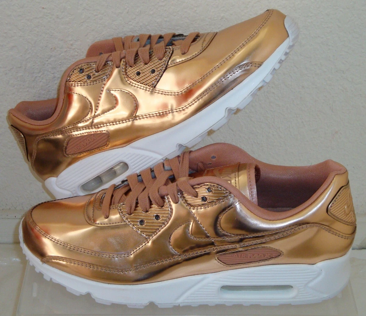 New Nike Air Max 90 SP Rose Gold Womens US Size 12.5 UK 10 EUR 45 CQ6639 600