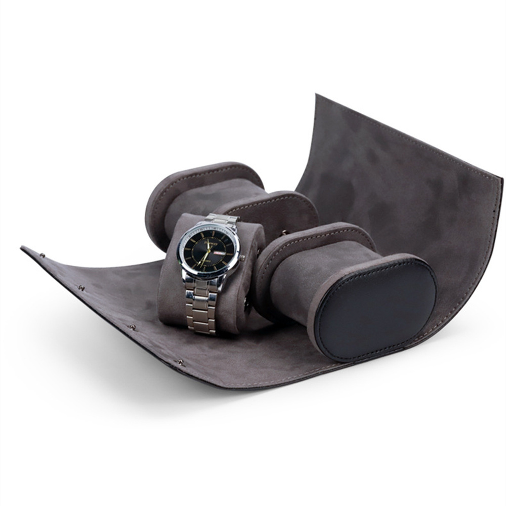 1/2/3 Slots Leather Travel Watch Case Roll Organizer Portable Watch Box ...