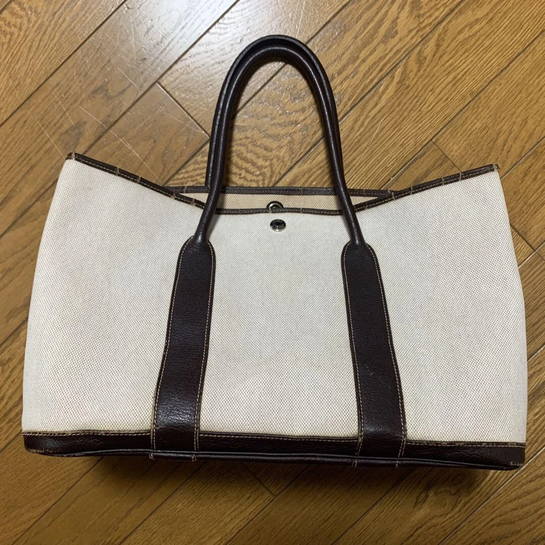 Lot - Hermes Canvas 'Garden Party' Tote Bag