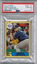 2012 Topps James Shields 1987 Minis PSA 10