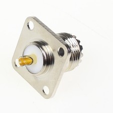 Lot 10PC UHF SO239 Female RF Coax Connector 4-hole Panel Mount With Solder Cup