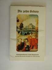Die zehn Gebote Kunstpostkarten nach Originalen DDR 1983