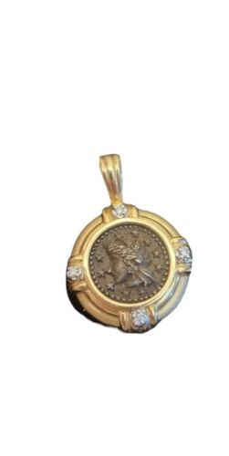 925 sterling silver 14k gold pendant