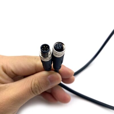 3.28ft M8 6 Pin Male to Female Connector Cable A Code Straight Profibus Cable...