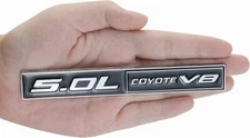 1Pc 5.0 Coyote V8 Emblem 3D Trim Fender Hook Trunk Badge Decal for 150 Chrome