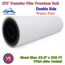 120Rolls DTF Film Premium DTF Transfer Film Warm Peel Double Side 23.6" x 328FT