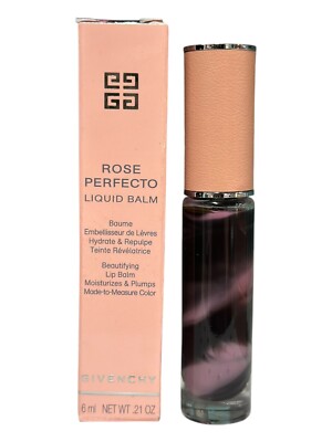 Givenchy Rose Perfecto Liquid Balm Lip Gloss 011 Black Pink NEW 0.21 oz