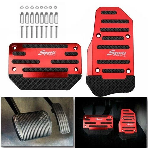 Universal Gas Freno Pedal Pie Antideslizante Automático Pastilla Cubierta Accesorios Coche AD Foto 2 de 4
