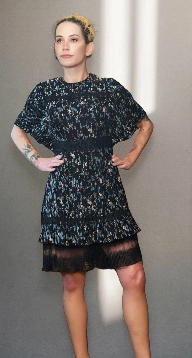 chelsea28 eyelet embroidered dress Mellow Eyelet Embroidery Dress (Blue) – Ohvola