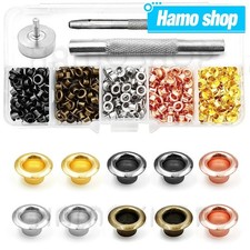 400-Pack 3/16in Grommet Eyelet Kit Hole Punch Tool Set for Leather Fabric Canvas