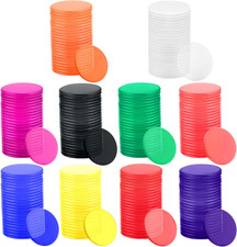 300 Pieces 10 Colors Plastic Learning Counters Disks Bingo Chip Counting Discs M