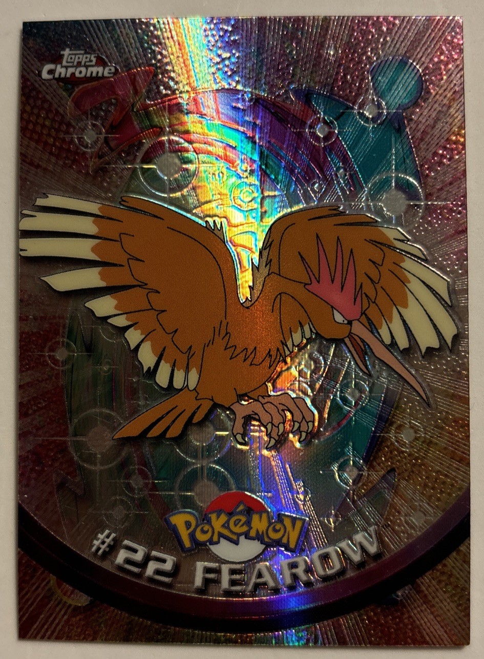 Fearow CARD #22 Spectra-Chrome Topps Chrome Pokemon Card NOT MINT