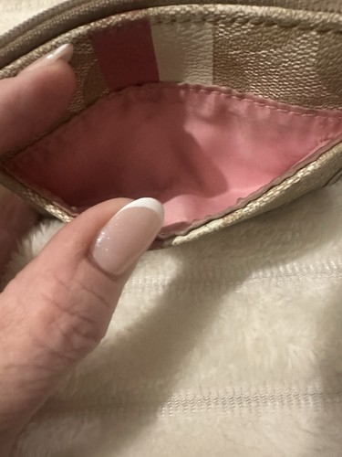 Coach Chelsea Signature Stripe Heritage Pink canvas Hobo Bag Add Matching Wallet - Picture 8 of 8