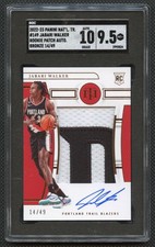 2022-23 National Treasures Jabari Walker Rookie 14/49 Patch Auto RPA SGC 9.5