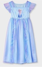 DISNEY Princess Elsa- Frozen Blue Fancy Nightgown Coin Pouch 4T Dress Up NWT