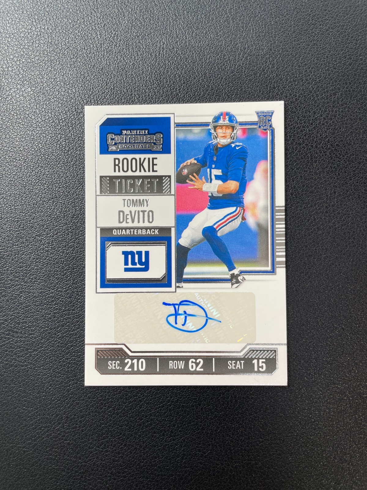 2023 Panini Contenders Football Tommy DeVito Rc Rookie Ticket Auto BJHT