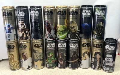 Lot of 17 Cans is Star Wars Space Punch. UNOPENED. Collectibles Only