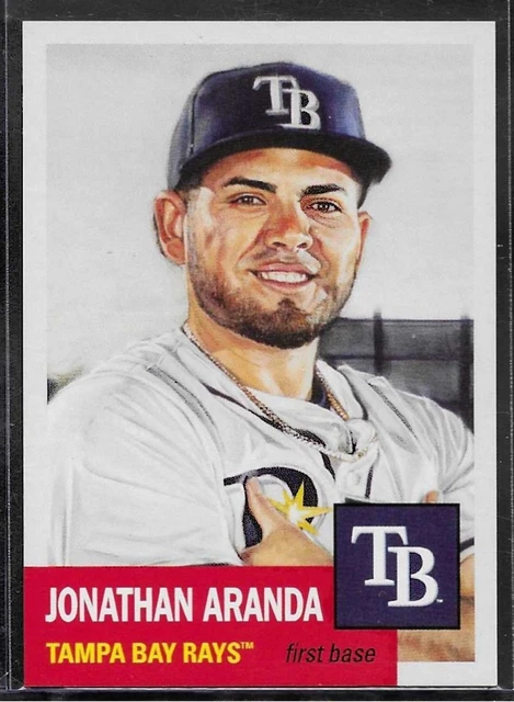 2025 Topps MLB® Living Set® # 848 JONATHAN ARANDA Tampa Bay Rays 1,155 Printed a