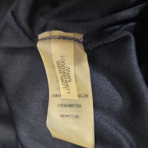 Vestido de encaje Karl Lagerfeld Paris para mujer sin mangas azul marino crema talla 10 elegante - Imagen 6 de 10