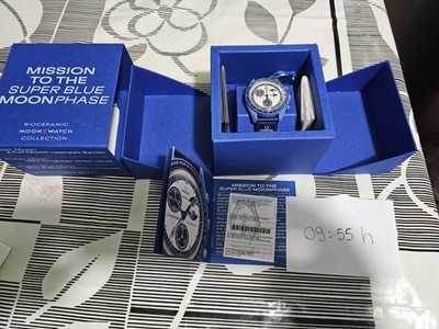 Limited Edition Omega X Swatch Super Blue Moonphase