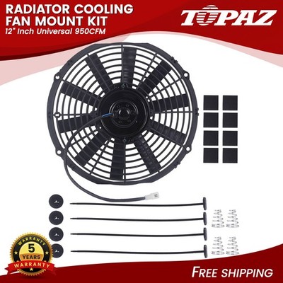 12'' Inch 950CFM Slim Push Pull Electric Radiator Cooling Fan Mount Kit Universal