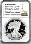 2020-W Proof American Silver Eagle End of WWII V75 Privy Mark NGC PF70 UC w/OGP!
