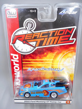 Auto World HO Scale Slot Car - 2022 Ford Mustang GT Funny Car Blue