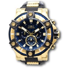 Invicta Bolt Surge Men's 52mm Blue Dial Gold Quartz Chronograph Watch 39187