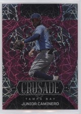 2023 Panini Chronicles Crusade Pink Velocity Prizm 17/17 Junior Caminero #3 5x3