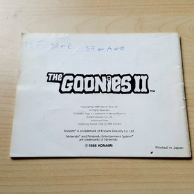 Nintendo NES Spiel The Goonies II 2 in OVP Anleitung PAL B