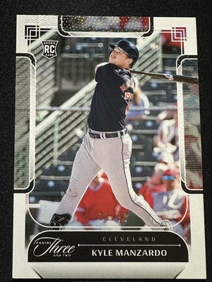2024 Panini Three and Two #22 Kyle Manzardo RC Rookie Card /99 Guardians