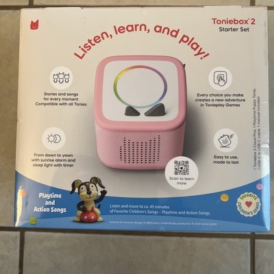 TONIES TONIEBO STARTER SET IN CLOUD PINK W/ PLAYTIME PUPPIE TONIE