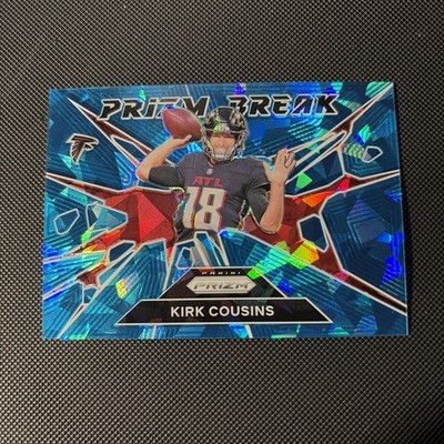2024 Panini Prizm Kirk Cousins Cracked Blue Ice Prizm Break 23/99