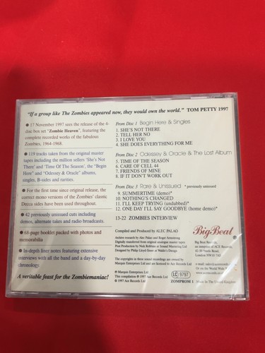 The Zombies Zombie Heaven Box Sampler CD 1997 Big Beat Promo ZOMPROM 1 SEALED - Picture 2 of 5