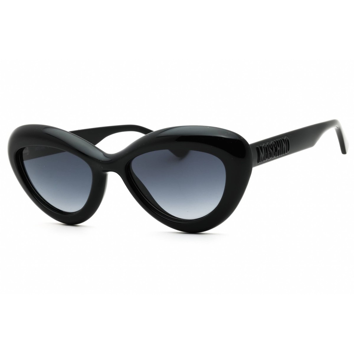 ★★★ Moschino Women's Sunglasses Black Cat Eye Shape Full Rim Frame