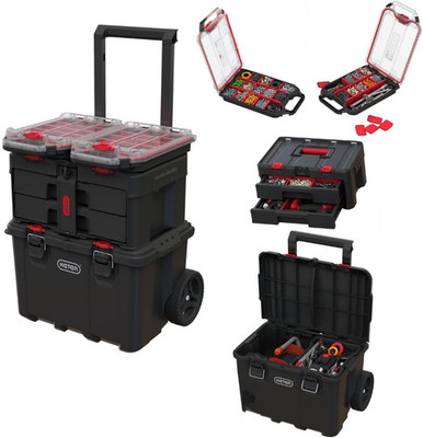 Stack N  Roll 4-Piece Rolling Tool Storage System   Includes Large Rolling Tool
