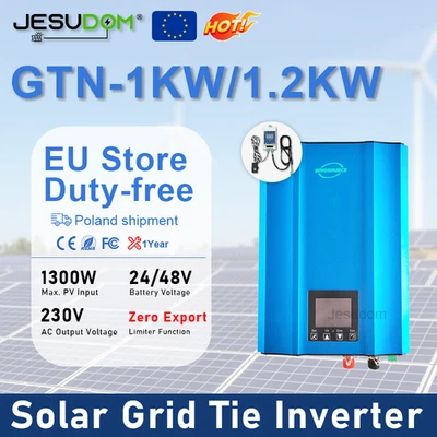 JESUDOM GTN-1KW1.2KW Grid Tie Inverter 24V48V to 220V Pure Sine Wave MPPT Micro Inverter