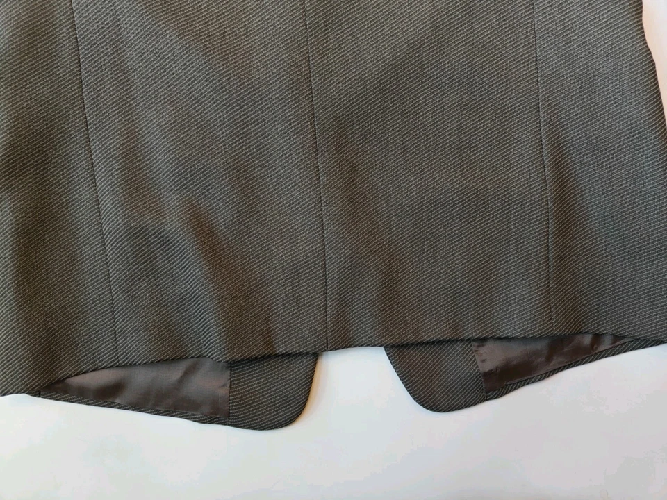 🇮🇹 Abrigo Deportivo De Colección Armani Para Hombres 40R Marrón Rayas 3 Botones Lana Hecho en Italia Foto 4 de 4