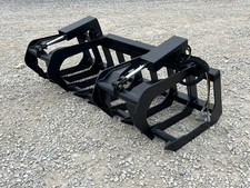 72" Dual Cylinder Root Grapple Bucket Attachment Fits Skid Steer Quick Attach