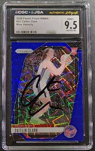 2024 Panini Prizm Caitlin Clark #22 Rookie RC On Card Auto CGC 9.5 AUTO 10