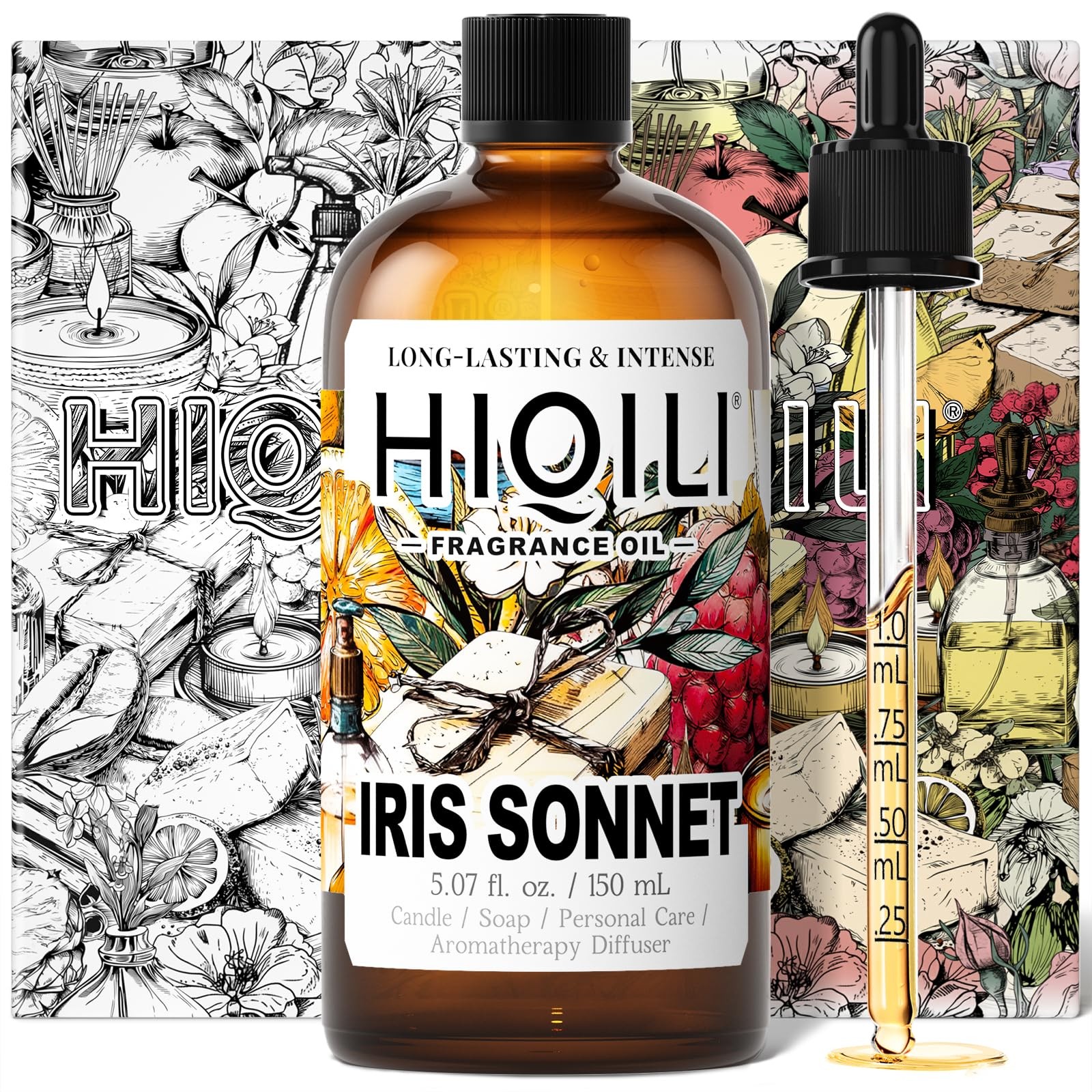 HIQILI Iris Sonnet Fragrance Oil, Premium Concentrated Scent