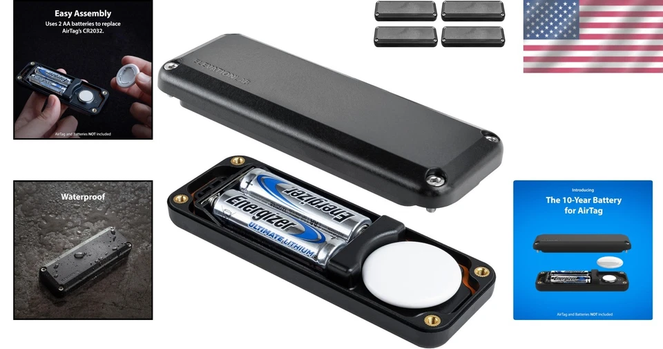 AirTag Extended Battery Case: 14x More Capacity, Waterproof, Uses AA Batteries - Image 2 of 4