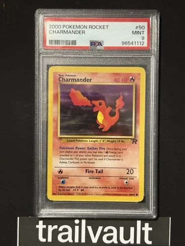 Pokémon 2000 Charmander Base Set Team Rocket #50/82 | PSA 9 MINT