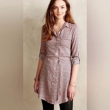anthropologie women s shirt dress small