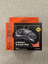 SEGA Genesis 6 Button Arcade Pad Retro-Bit Controller for Genesis Sega CD New